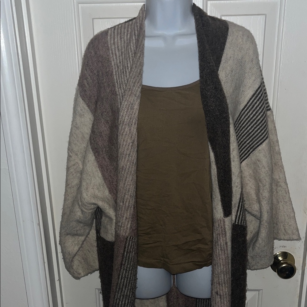 Sincerely Jules Open Front Patchwork Cardigan - image 3